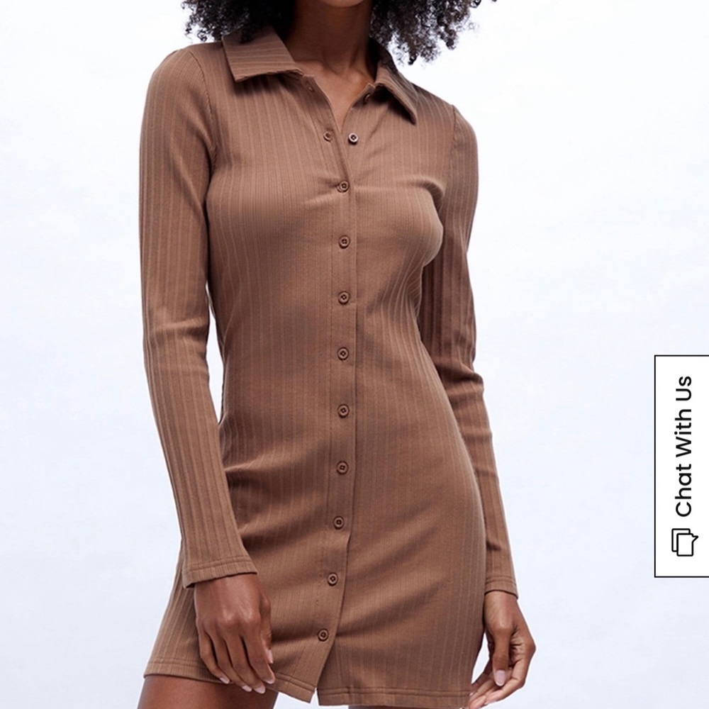 Kendal & Kylie Collared Button Down Dress